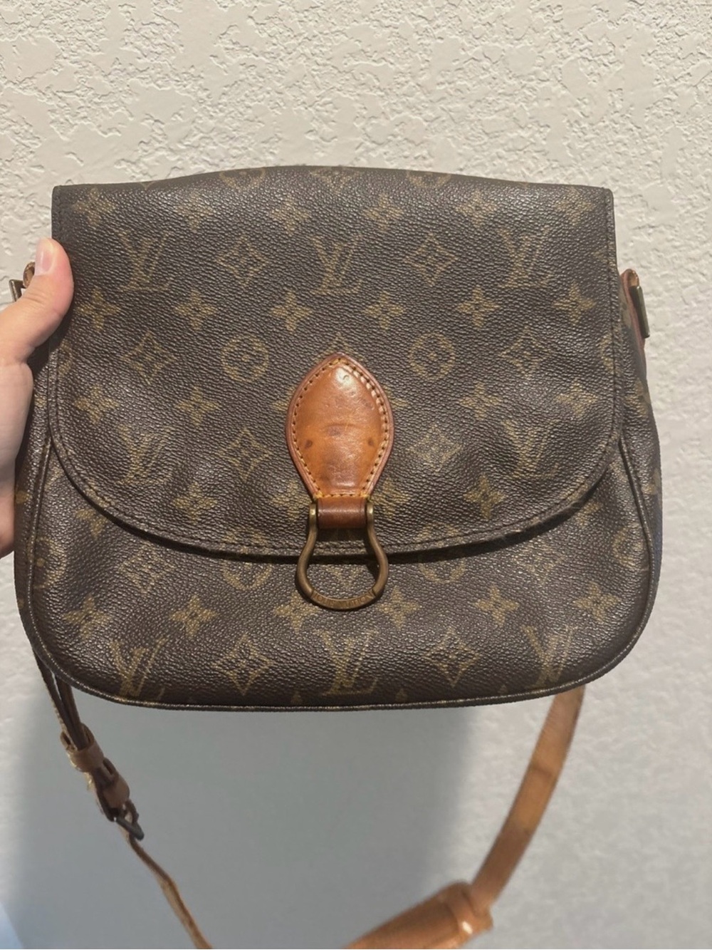 Louis Vuitton GM Saint Cloud Brown Monogram Crossbody Bag